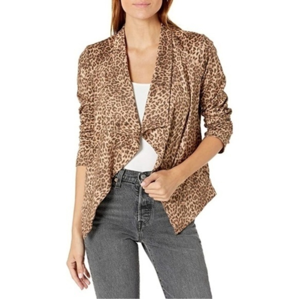 BB Dakota Aleah Leopard Print Faux Suede Jacket XS - Picture 1 of 5
